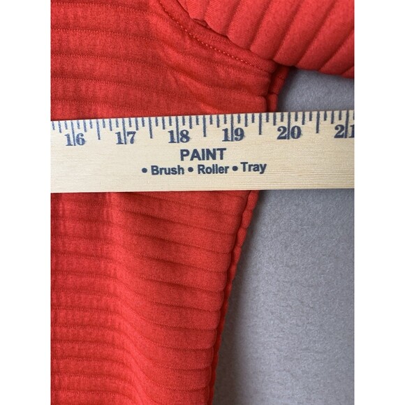 L.L. BEAN Airlight Pullover Woman Size MP Coral Snaps Kangaroo Pocket Athleisure - Picture 6 of 7